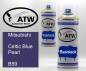 Preview: Mitsubishi, Celtic Blue Pearl, B59: 400ml Sprühdose + 400ml Klarlack - Set, von ATW Autoteile West.